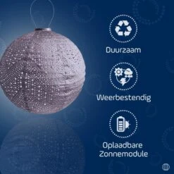 LUMIZ Solar Lampion Verso Rond - 40 Cm - Paars -Leenbakker Winkel aebbc279fa4643f5b8df2faf5788b2a9
