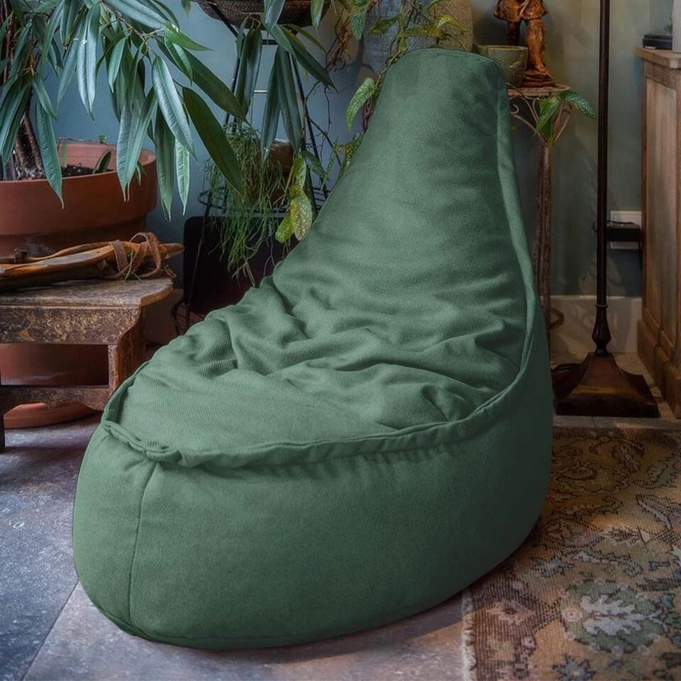 Parya - Zitzak Stoel Duurzaam - 100% Gerecyclede Petflessen - Groen - 3 Parya - Zitzak Stoel Duurzaam - 100% Gerecyclede Petflessen - Groen - - Afbeelding 3