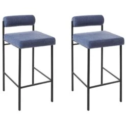 AMAYA - Barkruk Set Van 2 - Blauw - Polyester -Leenbakker Winkel af41c042adcb4c569eec50202cc7b6d0