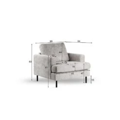 Fauteuil Stof Champagne - Zithoogte 47cm - 89x94x83cm - Haga -Leenbakker Winkel af9082e8827341e1b535c2a7c69ed7ee