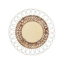 Beliani Wandspiegel PAMOL - Natuurlijk Waterhyacinth -Leenbakker Winkel afc053b5d14e41c48d83093eb34ed2bf