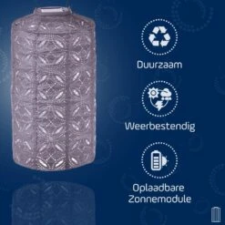 Lumiz Lampion Op Zonne Energie - Solar Tuinverlichting - Boedapest Set - 3 Stuks -Leenbakker Winkel b08a1fdda8f64266ad009c7d7227229c