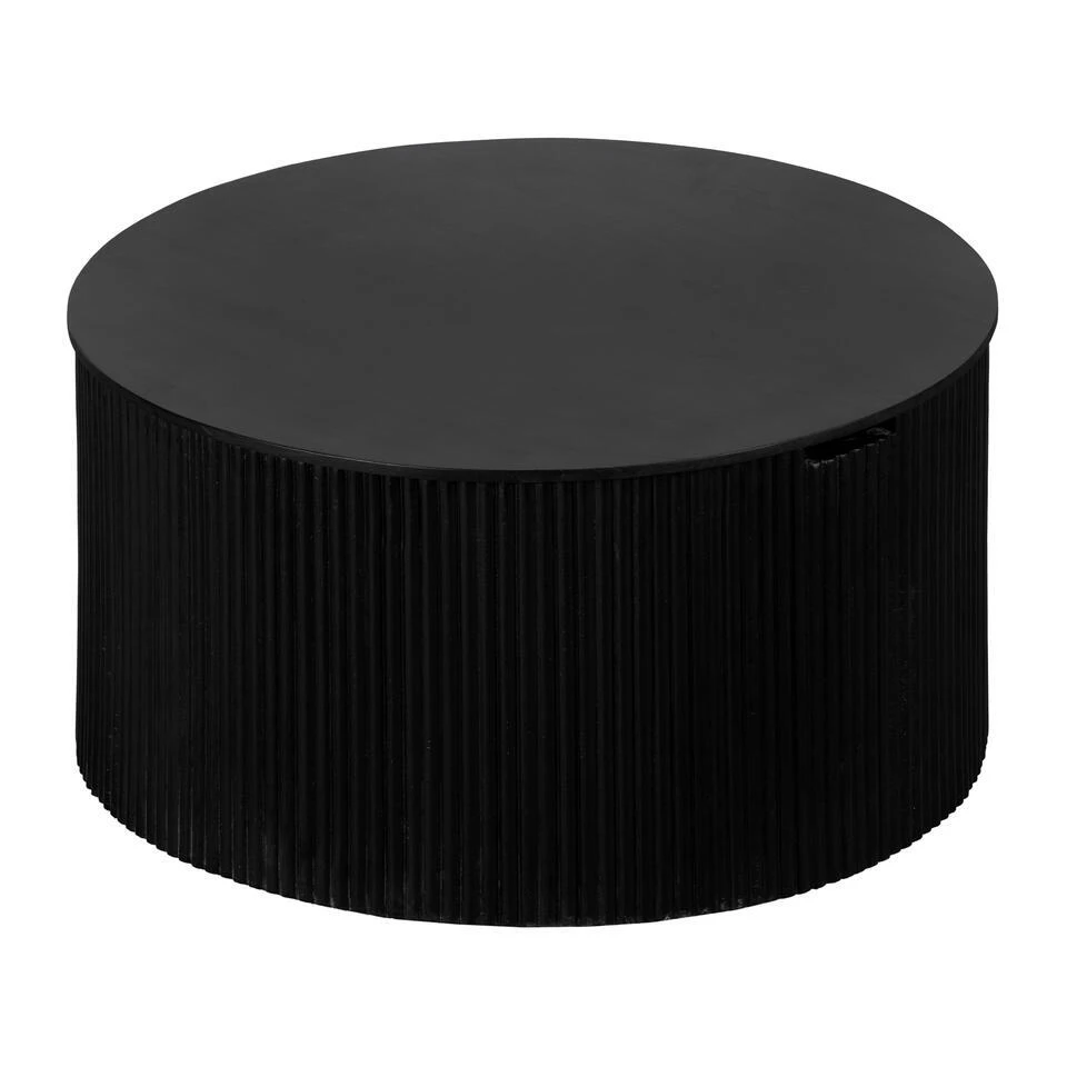 Lewis & Loft Salontafel Lonne - FSC® Mangohout – Rond ⌀70 – Zwart 4 Lewis & Loft Salontafel Lonne - FSC® Mangohout – Rond ⌀70 – Zwart - Afbeelding 4