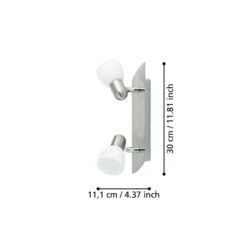 EGLO Enea Opbouwspot - E14 - 30 Cm - Nikkelmat -Leenbakker Winkel b1ad8b2dc61347e9aee0c190b037c4b7