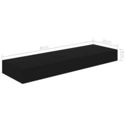 VidaXL - Wandschap - Zwart - MDF - 80 X 25 X 8 Cm -Leenbakker Winkel b25b353f30424f23b79eb6d12a031537
