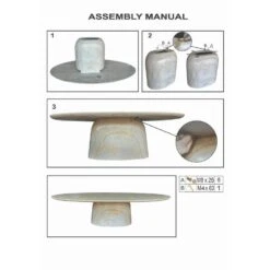 Tuintafel Ovaal - Wit Betonlook - 300x110x74cm - Myrna -Leenbakker Winkel b299d943ed8c414a8fc4b64b882f1309 1
