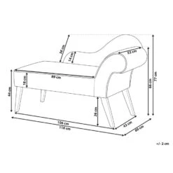 BIARRITZ - Chaise Longue - Blauw - Rechterzijde - Fluweel -Leenbakker Winkel b3d0876c594d4f0cb14b90e64c4582a6
