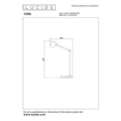Lucide TIPIK Bureaulamp - Zwart -Leenbakker Winkel b4460f20d4144adca8c590c089408893
