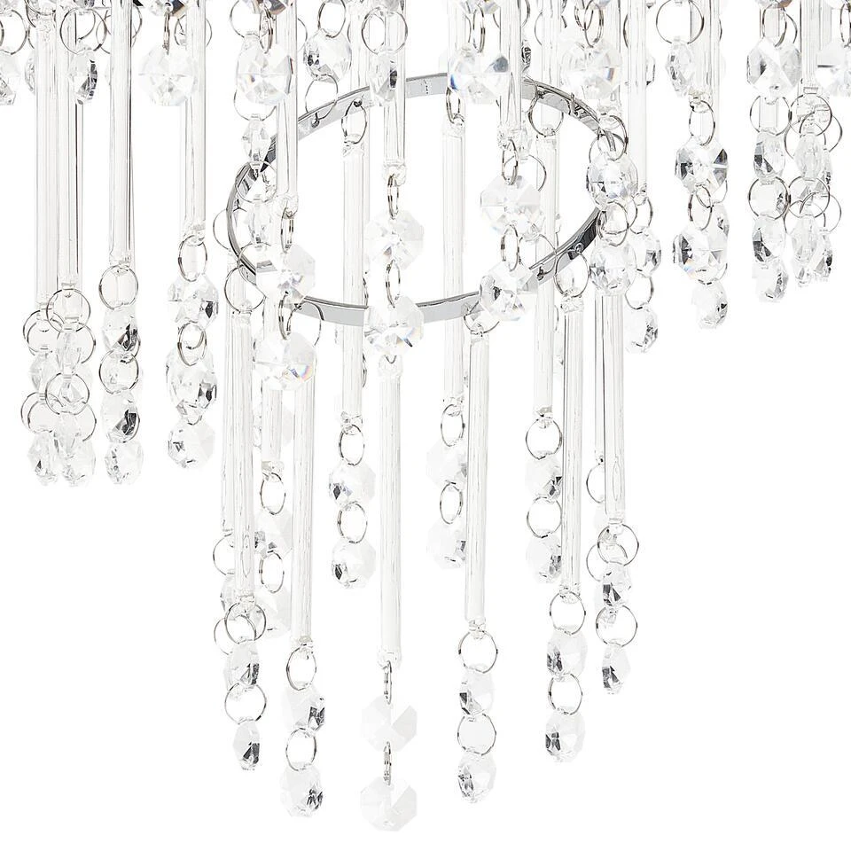 ESMELLE - Kroonluchter - Zilver - ⌀ 45 Cm - Kristal 7 ESMELLE - Kroonluchter - Zilver - ⌀ 45 Cm - Kristal - Afbeelding 7