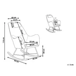 Beliani Schommelstoel ARRIE - Geel Polyester 6 Beliani Schommelstoel ARRIE - Geel Polyester -Leenbakker Winkel b517d29a660b42f3a230183b5b59bbc7