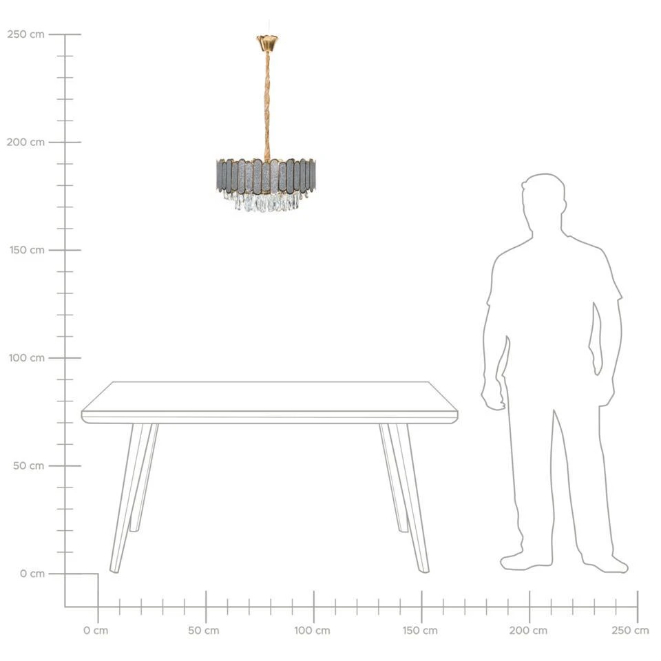 AGUARICO - Kroonluchter - Messing/Transparant - Glas 11 AGUARICO - Kroonluchter - Messing/Transparant - Glas - Afbeelding 11