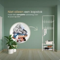 O'DADDY Staande Kapstok Met Schoenenrek - Zwart - 66x30x190 Cm -Leenbakker Winkel b5716b3f04054a6e94a03a05d3d560a0