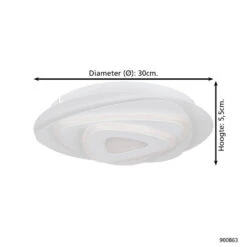 EGLO Palagiano Plafondlamp - LED - Ø 30 Cm - Wit -Leenbakker Winkel b5ecfb3f8818441daddcc3265a1a4055