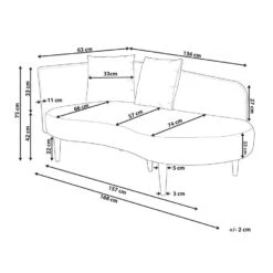CHAUMONT - Chaise Longue - Lichtgrijs - Linkerzijde - Fluweel -Leenbakker Winkel b672e3745f714a5e9bb2cbf46ec831ef