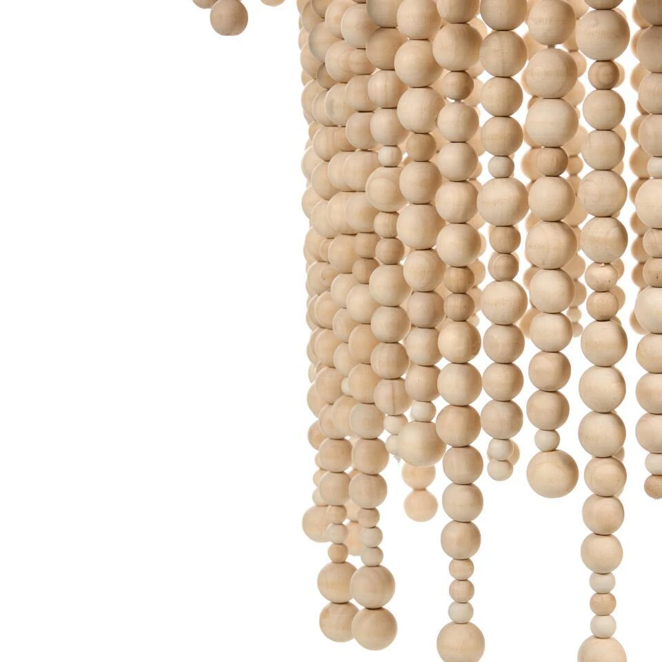 KIRINDI - Kroonluchter - Lichtbruin - Rubberhout 8 KIRINDI - Kroonluchter - Lichtbruin - Rubberhout - Afbeelding 8