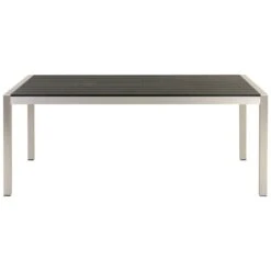 Beliani Tuintafel VERNIO - Zwart Kunsthout, Aluminium -Leenbakker Winkel b7e7c7292803415488785b172ac6e05d
