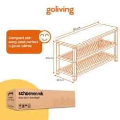 Goliving Schoenenrek - Schoenenbank - Halbank - Industrieel - Zwart -Leenbakker Winkel b81a650b02784169a425b68172d50512