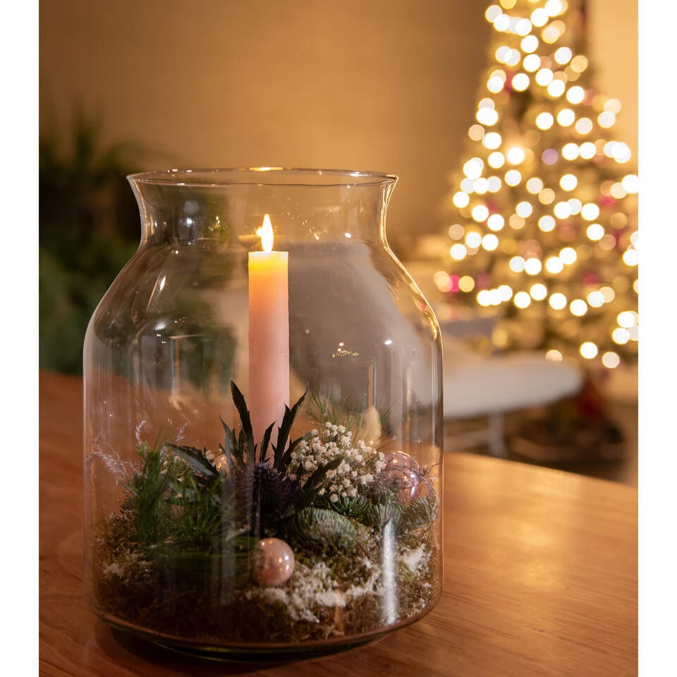 Anna's Collection LED Dinerkaarsen - 2x St - Lichtroze - 18 Cm 4 Anna's Collection LED Dinerkaarsen - 2x St - Lichtroze - 18 Cm - Afbeelding 4