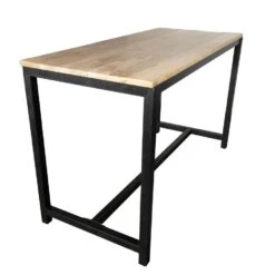 Bartafel Acaciaout & Zwart Metaal - 180x80x110cm - Jim -Leenbakker Winkel b8a59df0c78048d392777a0923f0196f