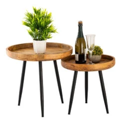 Parya Home - Bijzettafel - Salontafel - Hout -40cm -Leenbakker Winkel b8b4e926d7d3448f9766106eb5a5148e