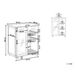 BOVES - Keukentrolley - Wit - MDF -Leenbakker Winkel b8e31f2878f741a69ae6c60c6984df76