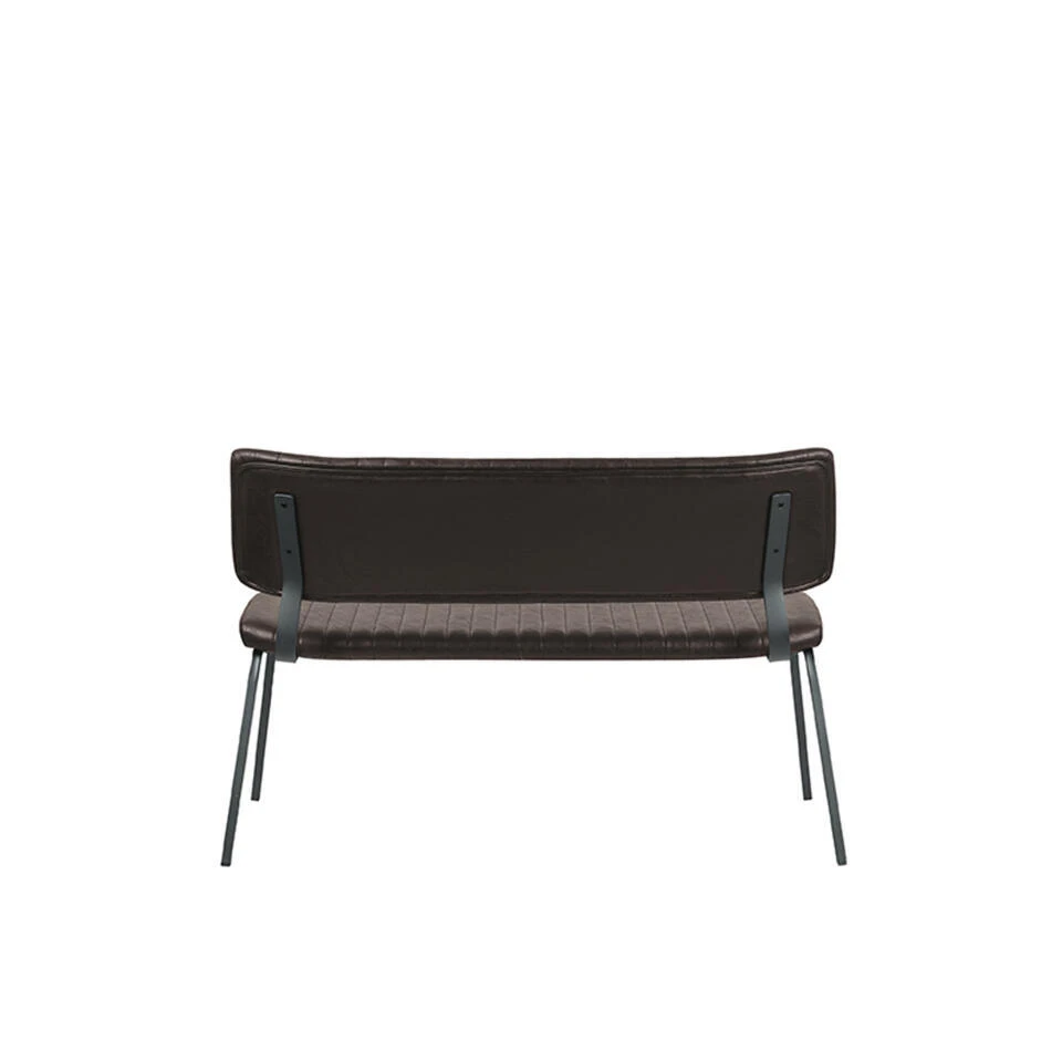 LABEL51 Eetkamerbank Gusto - Donkerbruin - PU-Leder - 120 Cm 3 LABEL51 Eetkamerbank Gusto - Donkerbruin - PU-Leder - 120 Cm - Afbeelding 3