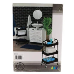 Tendance Keuken/badkamer Trolley 3 Laags - 43 X 31 X 79cm - Zwart -Leenbakker Winkel ba25c5f69f6b48a29c778cfc0ff509e0