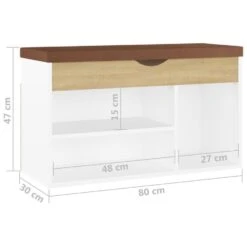 VidaXL - Schoenenbank - Beige - Bewerkt Hout -Leenbakker Winkel ba456e6074ca4f82b080b9108785fa83