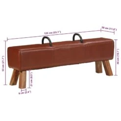 VidaXL - Bankje - Bruin - Leer -Leenbakker Winkel bac7fd7aa9e84e6483268e005ff76634