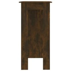VidaXL - Bartafel Met Opbergruimte - Gerookt Eiken - Bewerkt Hout - 102x50 Cm -Leenbakker Winkel bc64c99e7ba84238b9f108a39c4dce95