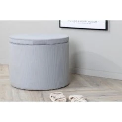 Svea - Blaze Poef - Rib - Grijs -Leenbakker Winkel bd65f44f1a134655a082f954c1098028