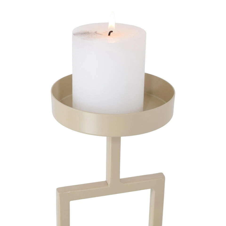 LOFT42 Vloerkandelaar Set Flame - Beige Metaal 4 LOFT42 Vloerkandelaar Set Flame - Beige Metaal - Afbeelding 4