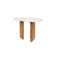 Housecraft Tanda Bijzettafel Marmer/ Hout 56x37 Cm Beige 12 Housecraft Tanda Bijzettafel Marmer/ Hout 56x37 Cm Beige -Leenbakker Winkel bebcdc39969840f9919e5cf64fc6f46d