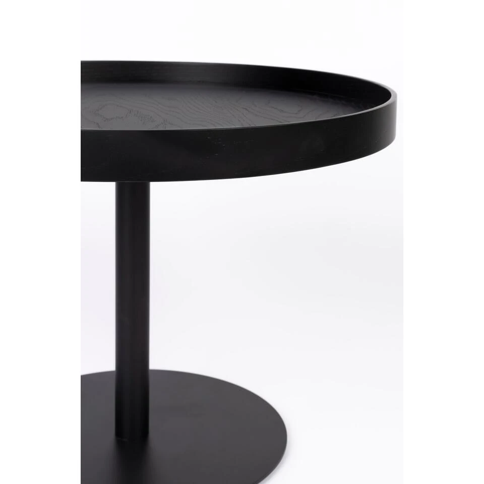 Housecraft Yuri Bijzettafel Rond Hout 56x56 Cm (M) Zwart 4 Housecraft Yuri Bijzettafel Rond Hout 56x56 Cm (M) Zwart - Afbeelding 4