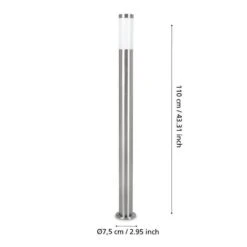 EGLO Helsinki Sokkellamp - Staande Lamp - - E27 - 7.5 Cm - RVS -Leenbakker Winkel bf1f8eea341943b5a61ef7ccd319c931