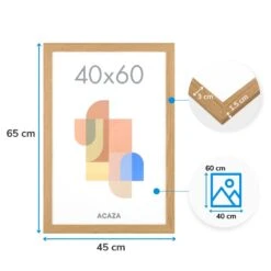ACAZA Fotokader - Fotolijst In MDF Van 40x60 Cm - Warm Oak - Plexiglas -Leenbakker Winkel c03ec62ee75c4dab98c3d3a217e87210