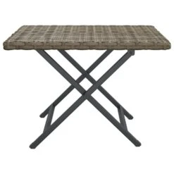VidaXL - Tafel Inklapbaar - Grijs - Poly Rattan - 45x35x32 Cm -Leenbakker Winkel c108def0e0ff4fe99b70edd7ac82f65d