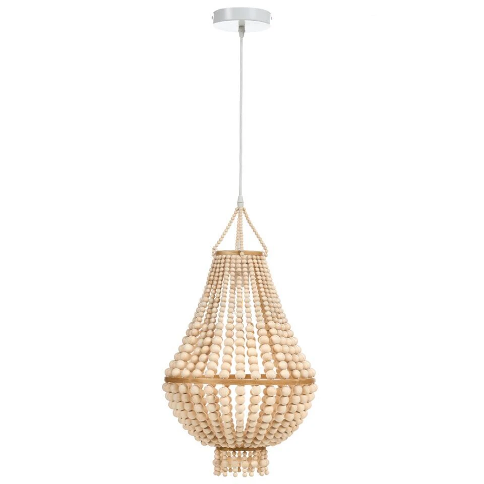 KUMBUKKAN - Kroonluchter - Lichtbruin - Rubberhout 5 KUMBUKKAN - Kroonluchter - Lichtbruin - Rubberhout - Afbeelding 5