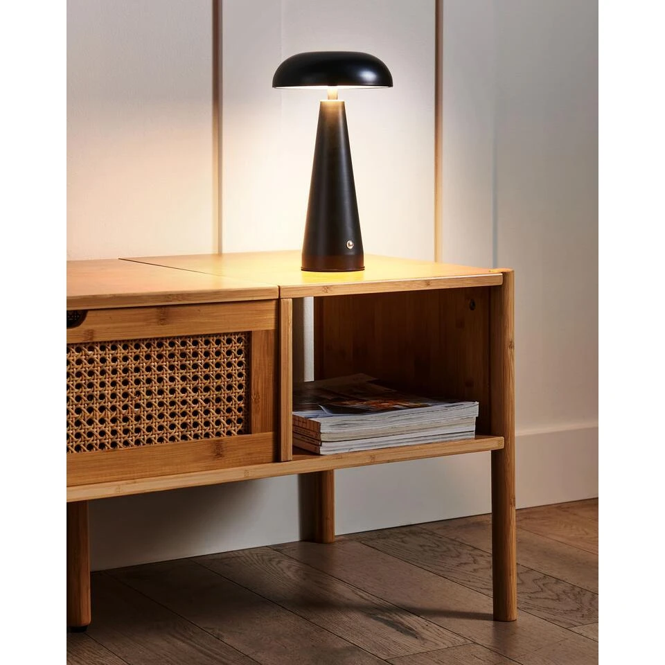 BOCONO - Draadloze LED Tafellamp - Zwart - IJzer 2 BOCONO - Draadloze LED Tafellamp - Zwart - IJzer - Afbeelding 2