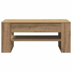 VidaXL - Rechthoekige Salontafel Met Plank - Artisanaal Eiken - Hout - 102x55 Cm -Leenbakker Winkel c2dda8f87526418cbb04a913fd80f1fc