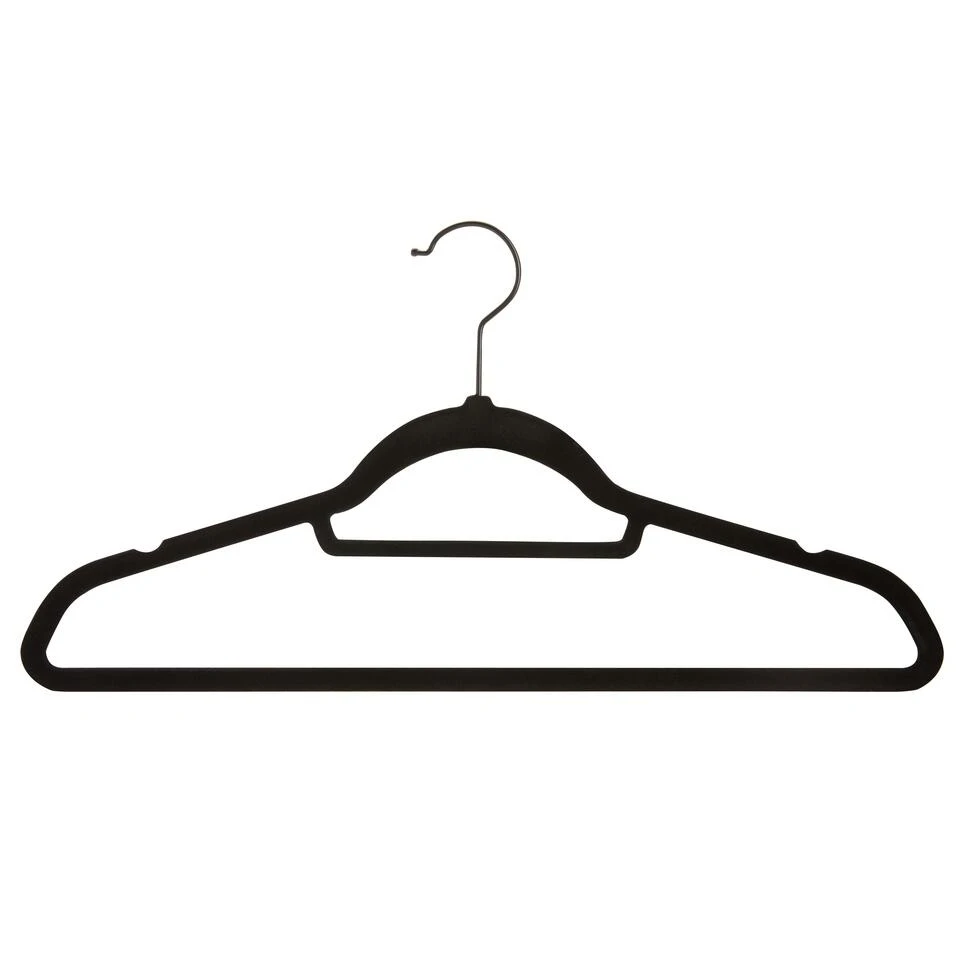 ACAZA - 50 Anti-slip Kleerhangers - Zwarte Haak 2 ACAZA - 50 Anti-slip Kleerhangers - Zwarte Haak - Afbeelding 2