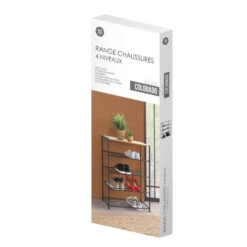 Merkloos Urban Living Schoenenrek - Metaal/hout 4-laags - 63 X 30 X 83 Cm -Leenbakker Winkel c36c4f710e8e4acfb60794901b4b96ad