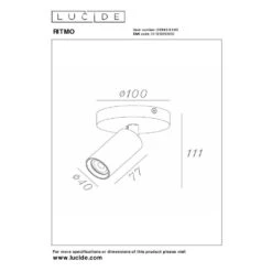 Lucide RITMO Plafondspot - Mat Goud / Messing -Leenbakker Winkel c4ca729f7cb548b9a8b640f9d31d838a