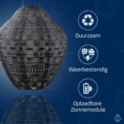 LUMIZ Solar Lampion Spectare Jar - 30 Cm - Donker Grijs -Leenbakker Winkel c4ceb1bfec854494bee79339a29df936