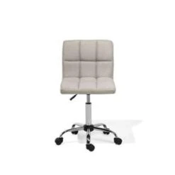 Beliani Bureaustoel MARION - Beige Polyester -Leenbakker Winkel c62414fc946341fd9d9347bcdf9d3a58
