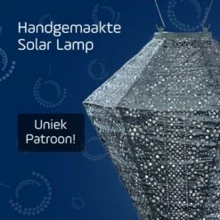 LUMIZ Solar Lampion Lace Diamond - 28 Cm - Grijs Blauw -Leenbakker Winkel c65478c1235c4b9c8f1e50428f968532