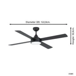 EGLOTrinidadPlafondlampmetventilator-122cm-Zwart-Dimbaar -Leenbakker Winkel c6c7af23db6a457ebe49e5945f8bd8f9