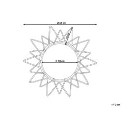 Beliani Wandspiegel AROEK - Zwart Rotan, Glas -Leenbakker Winkel c6db8cd6eca44669a944b5b3f0f04bb5