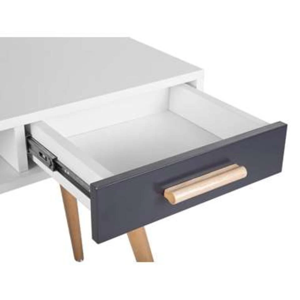 Beliani Bureau FRISCO - Wit Mdf 3 Beliani Bureau FRISCO - Wit Mdf - Afbeelding 3