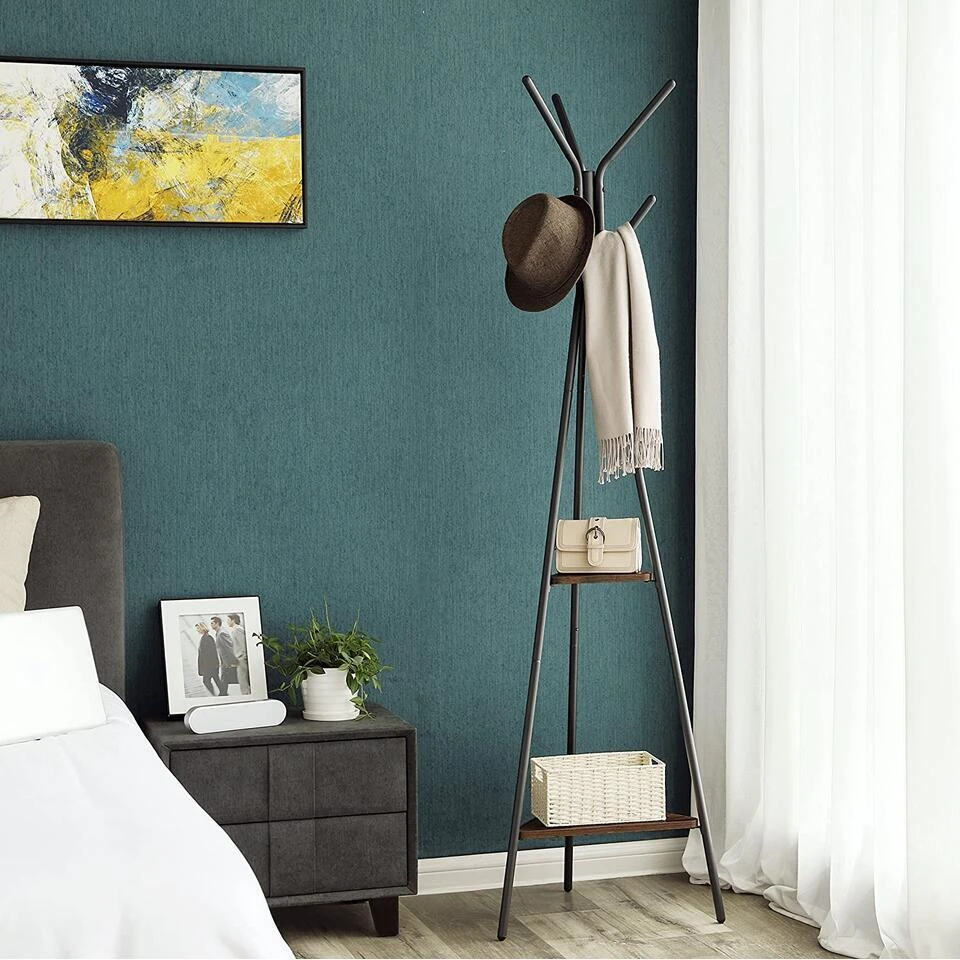 Songmics Kapstok Nadim Industrieel - Zwart/rustiek Bruin 3 Songmics Kapstok Nadim Industrieel - Zwart/rustiek Bruin - Afbeelding 3